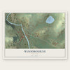 Woodbourne, New York map print, the full design