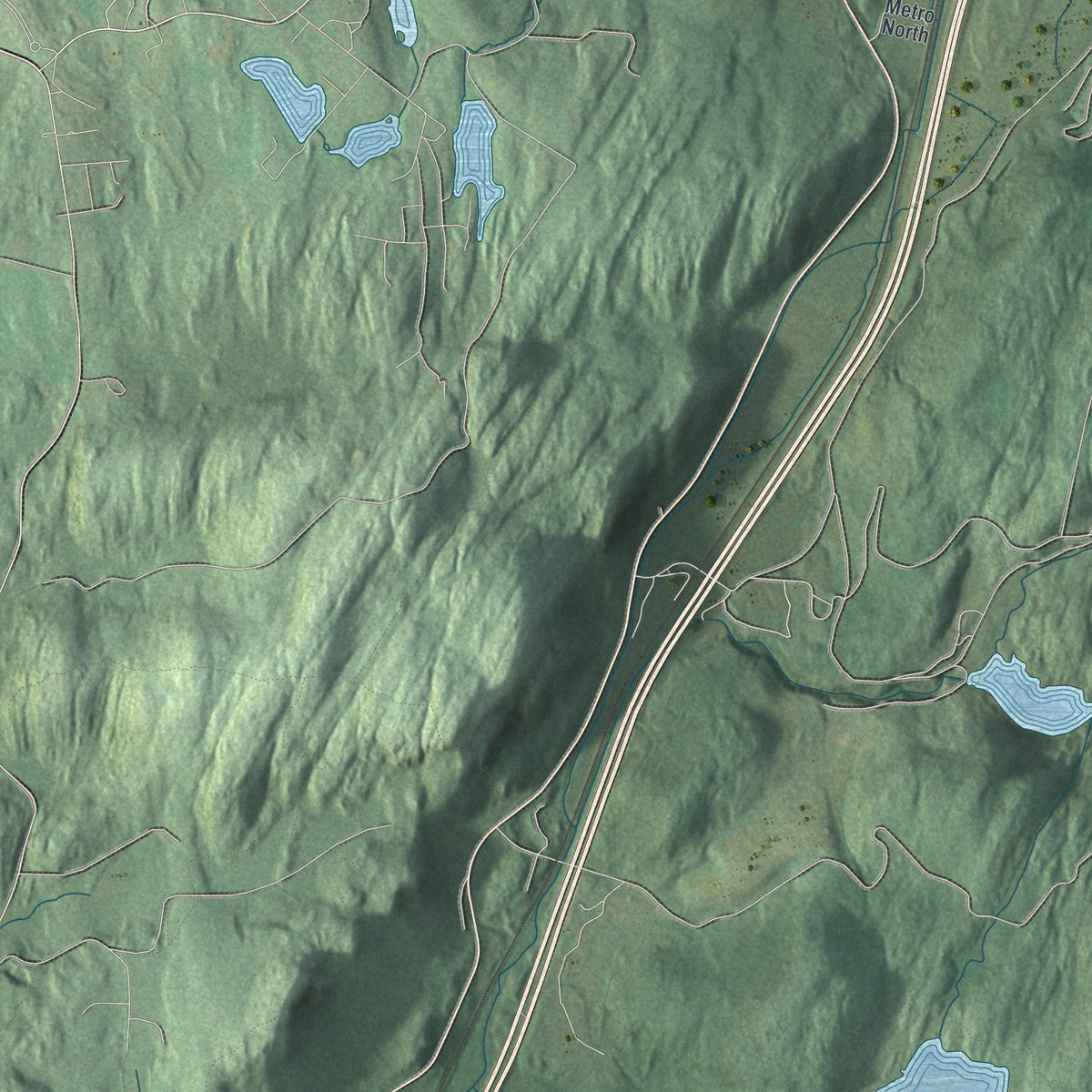 Close-up 2 of the Woodbury, New York map artwork