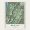Woodlands, New York map print, the full design