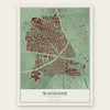 Woodside, New York map print, the full design