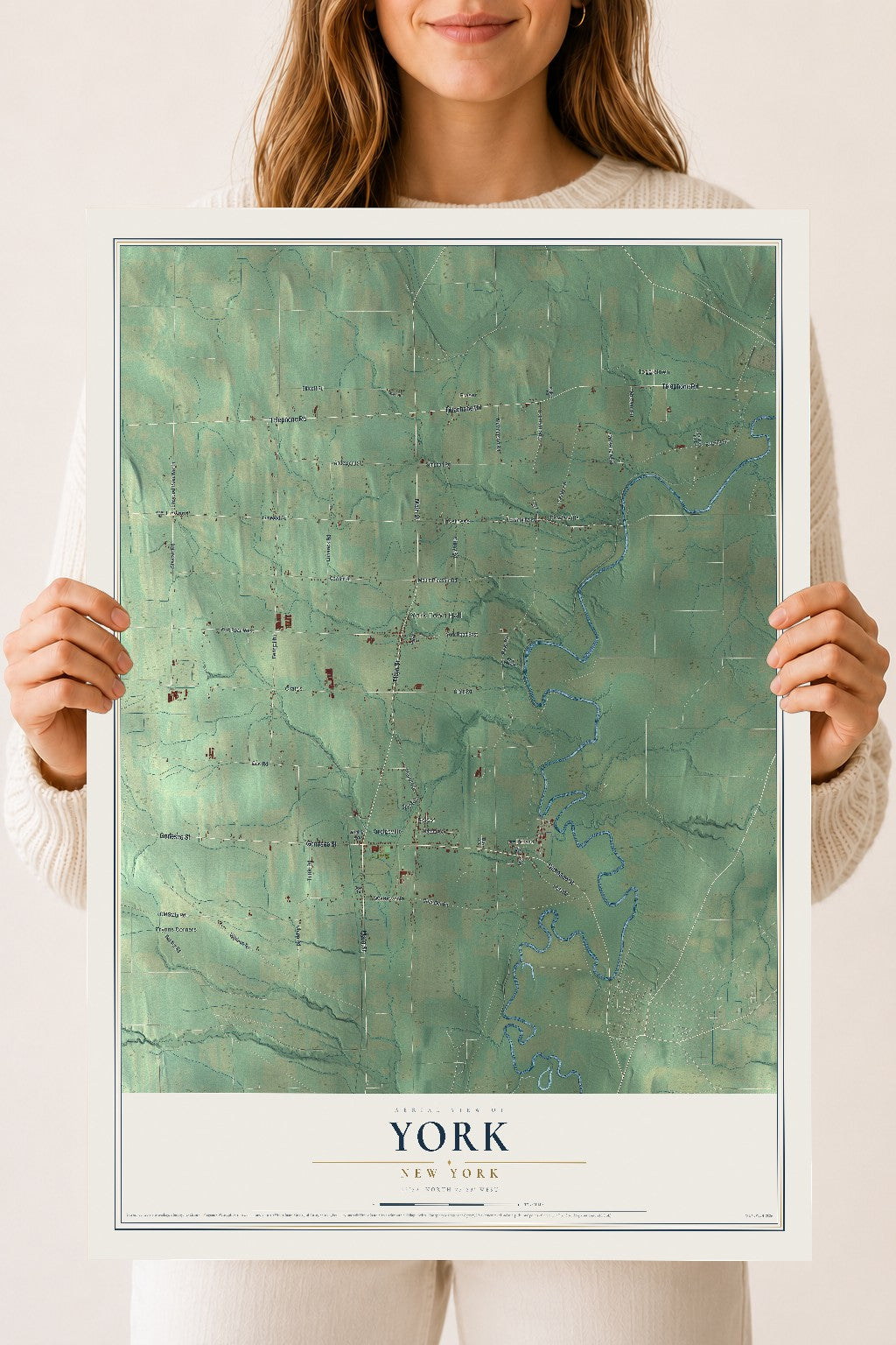 York, New York map print, 18" x 24" Archival Matte Print mockup