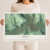 Map of Adena, Ohio, 12 x 18 inch unframed archival matte print