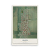 Map of Alger, Ohio, 12 x 18 inch unframed archival matte print