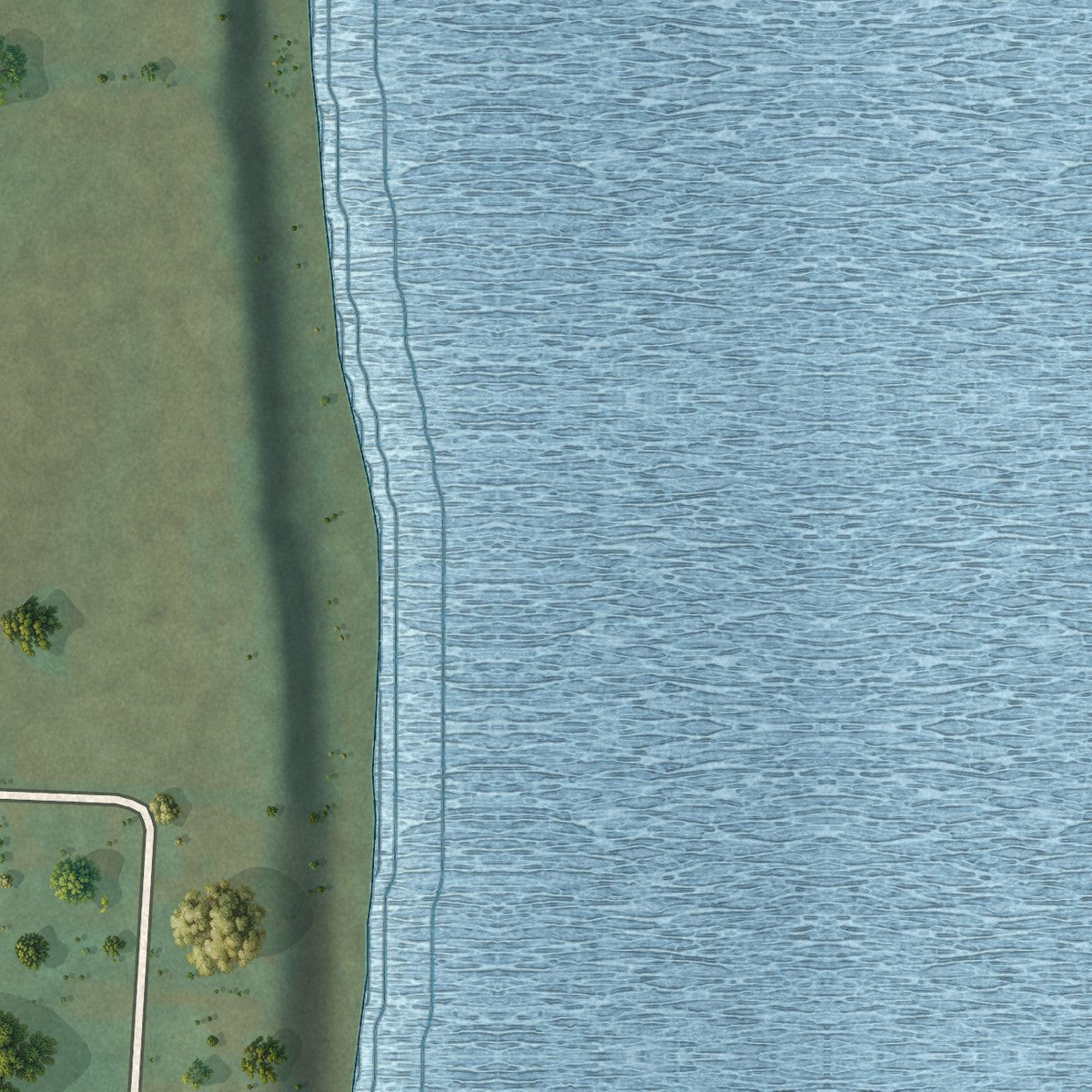 Second close-up of the map of Athalia, Ohio print showing more streets and buildings