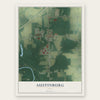 Austinburg, Ohio map print, the full design