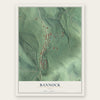 Bannock, Ohio map print, the full design