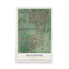 Map of Beachwood, Ohio, 12 x 18 inch unframed archival matte print