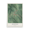 Map of Beallsville, Ohio, 12 x 18 inch unframed archival matte print