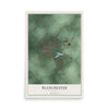 Map of Blanchester, Ohio, 12 x 18 inch unframed archival matte print