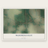 Bloomingville, Ohio map print, the full design