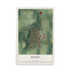 Map of Bremen, Ohio, 12 x 18 inch unframed archival matte print