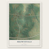 Brownsville, Ohio map print, the full design