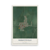 Map of Burkettsville, Ohio, 12 x 18 inch unframed archival matte print
