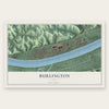 Burlington, Ohio map print, the full design