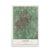 Map of Canton, Ohio, 12 x 18 inch unframed archival matte print