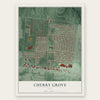 Cherry Grove, Ohio map print, the full design