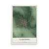 Map of Clarksburg, Ohio, 12 x 18 inch unframed archival matte print