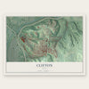Clifton, Cincinnati, Ohio map print, the full design