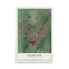 Map of Coldwater, Ohio, 12 x 18 inch unframed archival matte print