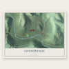 Connorville, Ohio map print, the full design