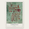 Corryville, Ohio map print, the full design