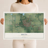 Map of Delta, Ohio, 12 x 18 inch unframed archival matte print