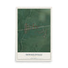 Map of Donnelsville, Ohio, 12 x 18 inch unframed archival matte print