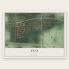 Etna, Ohio map print, the full design