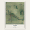 Gomer, Ohio map print, the full design