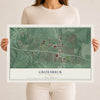 Map of Groesbeck, Ohio, 12 x 18 inch unframed archival matte print