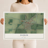 Map of Hamler, Ohio, 12 x 18 inch unframed archival matte print