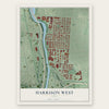 Harrison West, Ohio map print, the full design