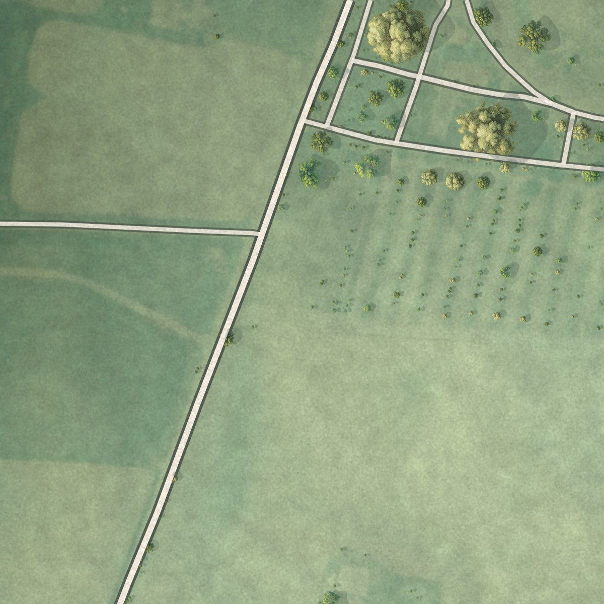 Second close-up of the map of Hartford (Croton), Ohio print showing more streets and buildings