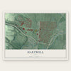 Hartwell, Ohio map print, the full design