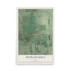 Map of Highland Hills, Ohio, 12 x 18 inch unframed archival matte print