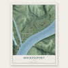 Hockingport, Ohio map print, the full design
