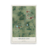Map of Holiday City, Ohio, 12 x 18 inch unframed archival matte print