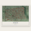 Hough, Ohio map print, the full design