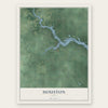 Houston, Ohio map print, the full design