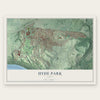 Hyde Park, Ohio map print, the full design