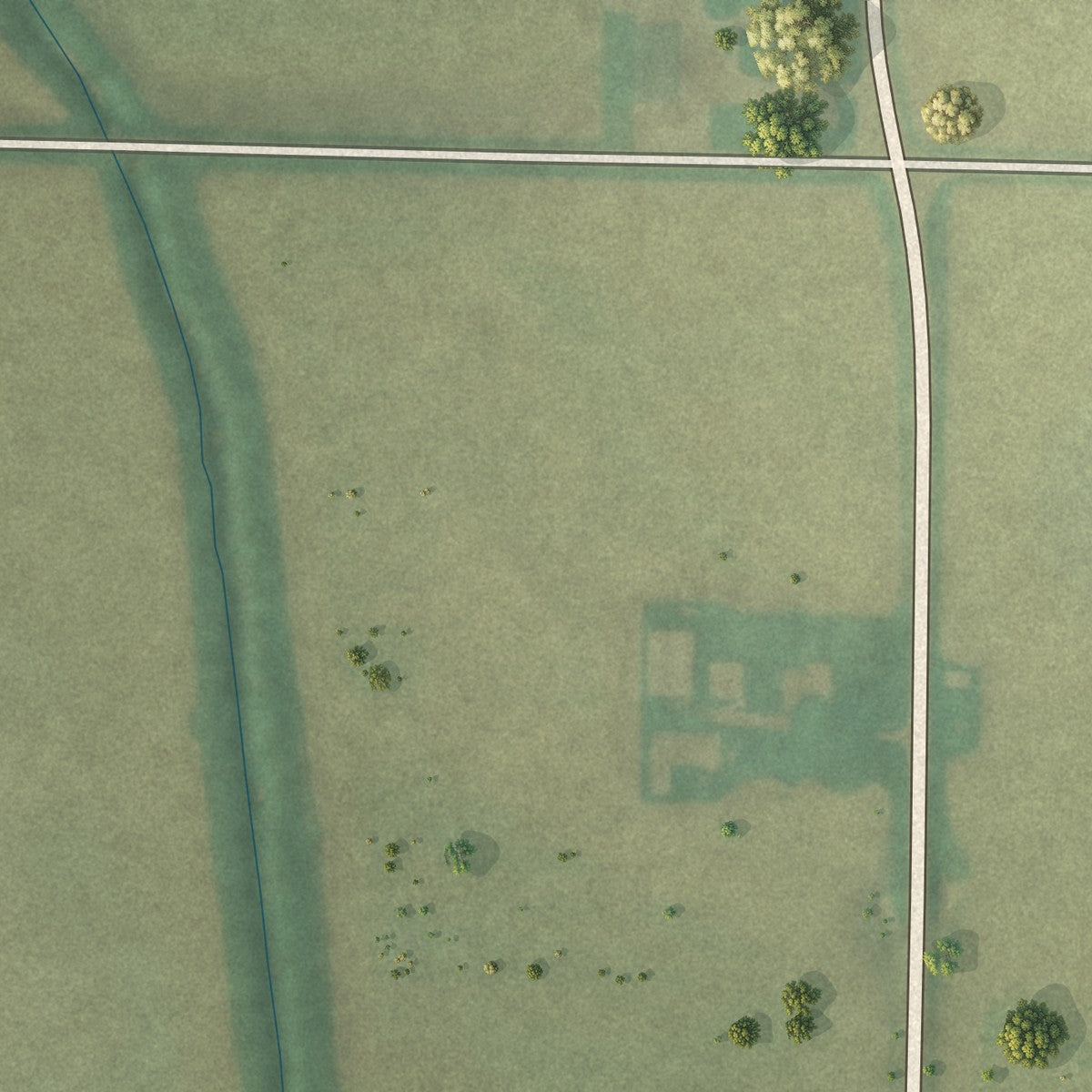 Second close-up of the map of Jenera, Ohio print showing more streets and buildings