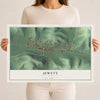 Map of Jewett, Ohio, 12 x 18 inch unframed archival matte print