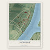 Kanauga, Ohio map print, the full design