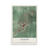 Map of Kenwood, Ohio, 12 x 18 inch unframed archival matte print