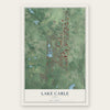 Lake Cable, Ohio map print, the full design