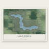 Lake Seneca, Ohio map print, the full design