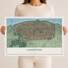 Map of Lakewood, Ohio, 12 x 18 inch unframed archival matte print