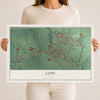 Map of Lodi, Ohio, 12 x 18 inch unframed archival matte print