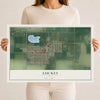 Map of Luckey, Ohio, 12 x 18 inch unframed archival matte print