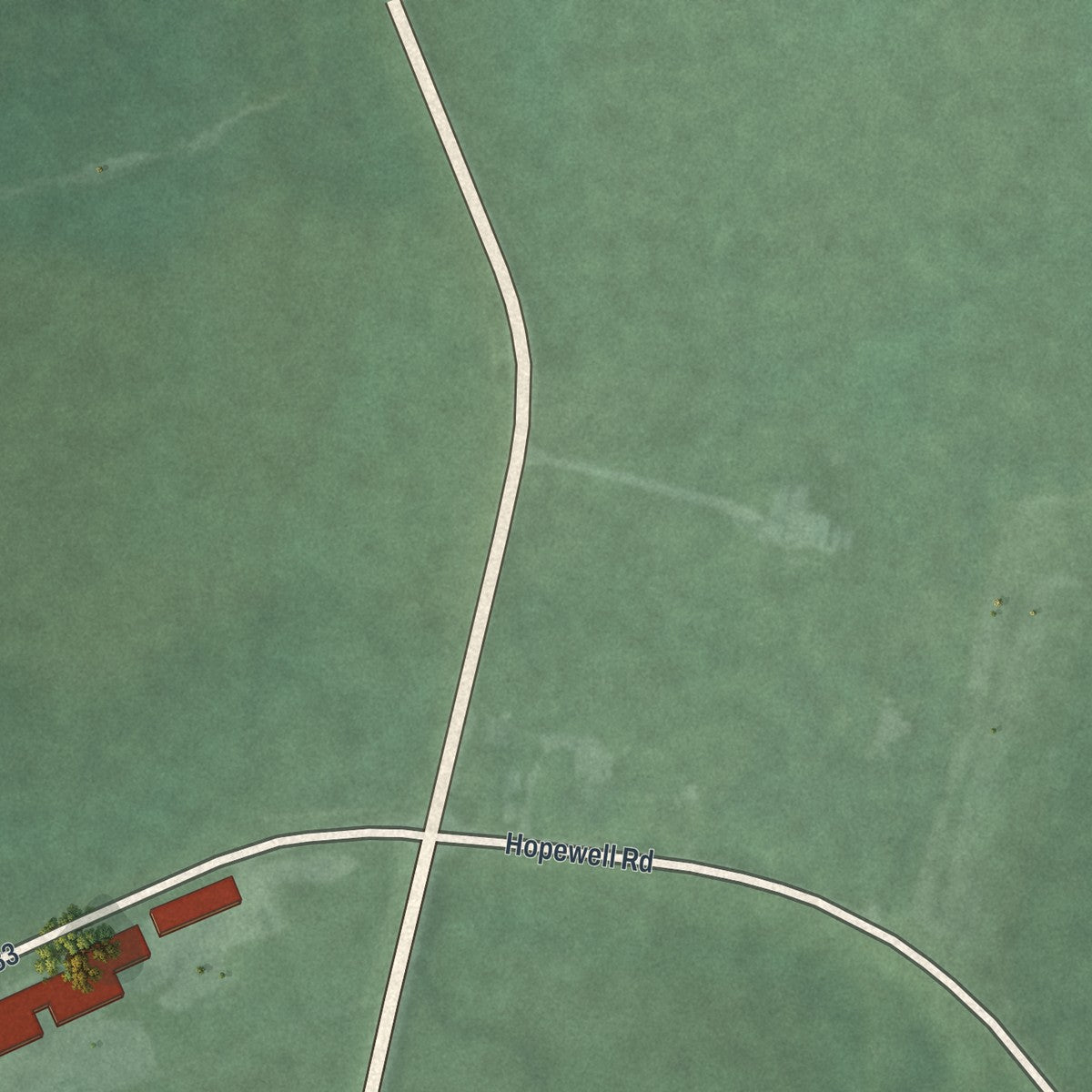 Second close-up of the map of Magnetic Springs, Ohio print showing more streets and buildings